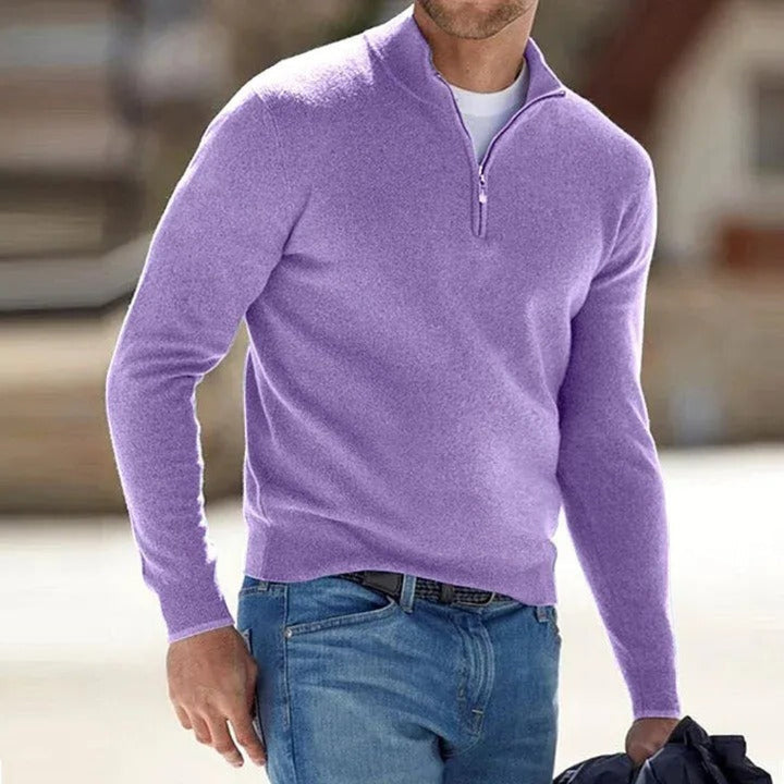 Maglione Zip Classico per Uomo