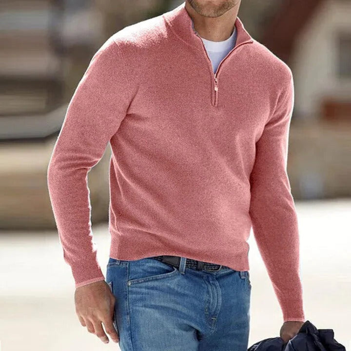 Maglione Zip Classico per Uomo