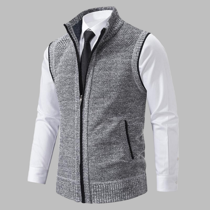 Gilet Zip Knitted Classico da Uomo