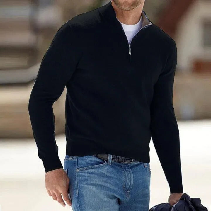 Maglione Zip Classico per Uomo