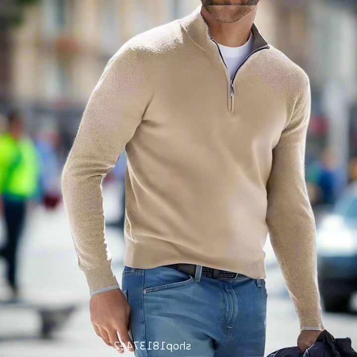 Maglione Zip Classico per Uomo