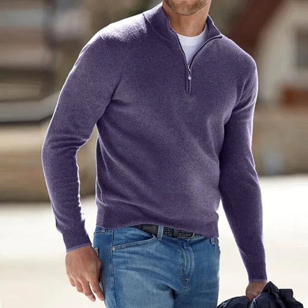Maglione Zip Classico per Uomo