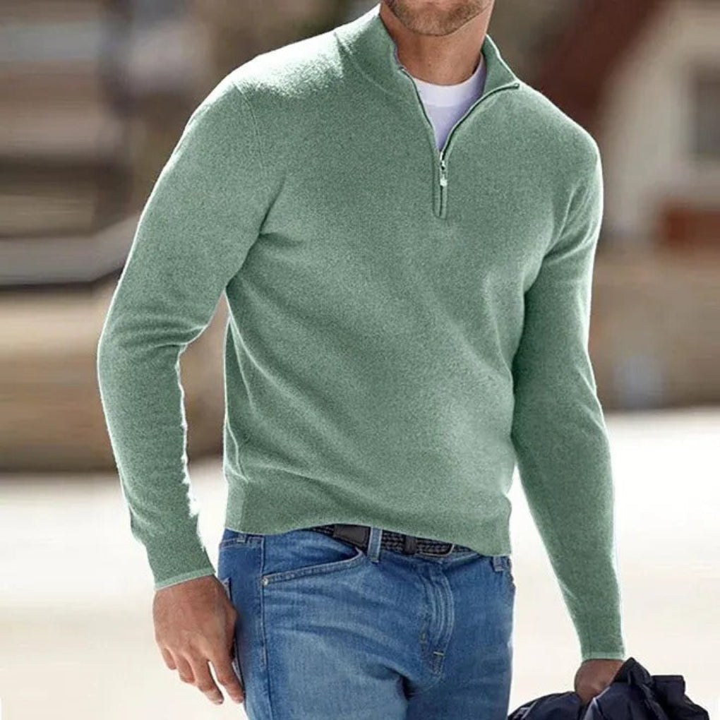 Maglione Zip Classico per Uomo