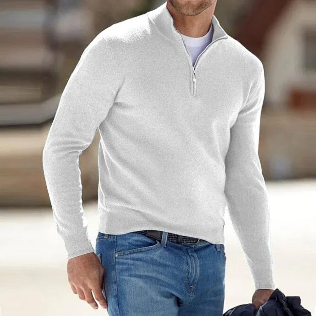Maglione Zip Classico per Uomo