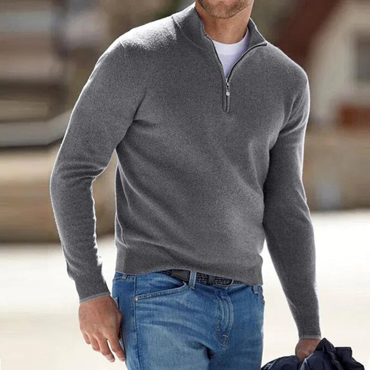 Maglione Zip Classico per Uomo