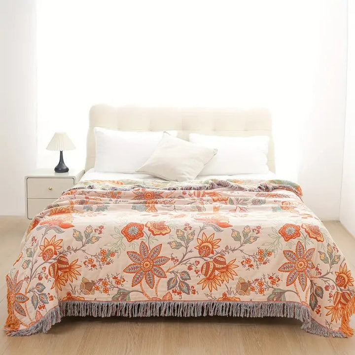 Coperta Floreale Accogliente Boho