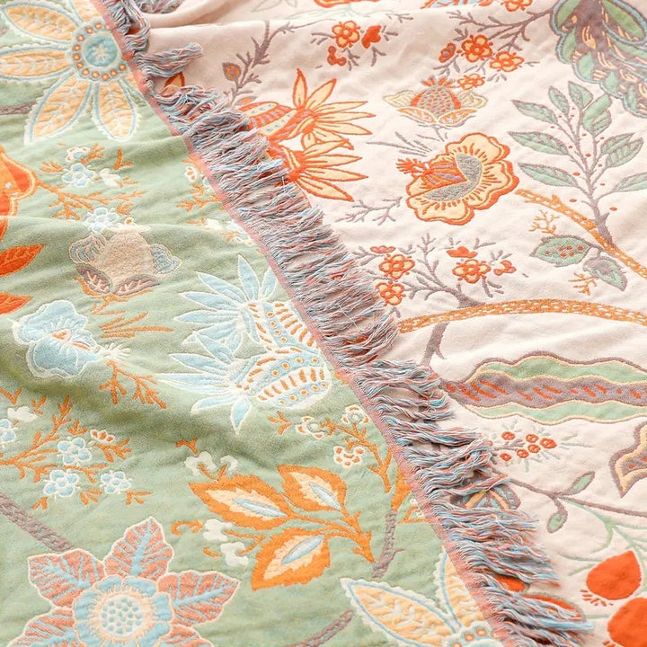 Coperta Floreale Accogliente Boho