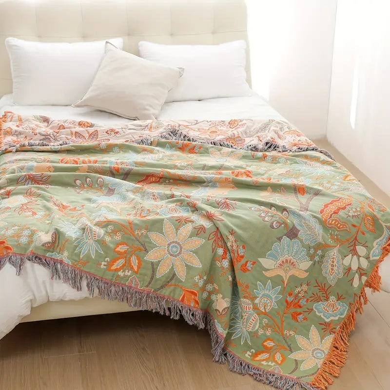 Coperta Floreale Accogliente Boho