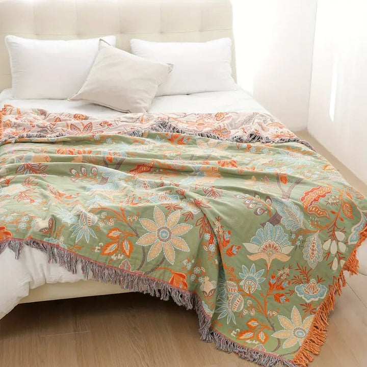 Coperta Floreale Accogliente Boho