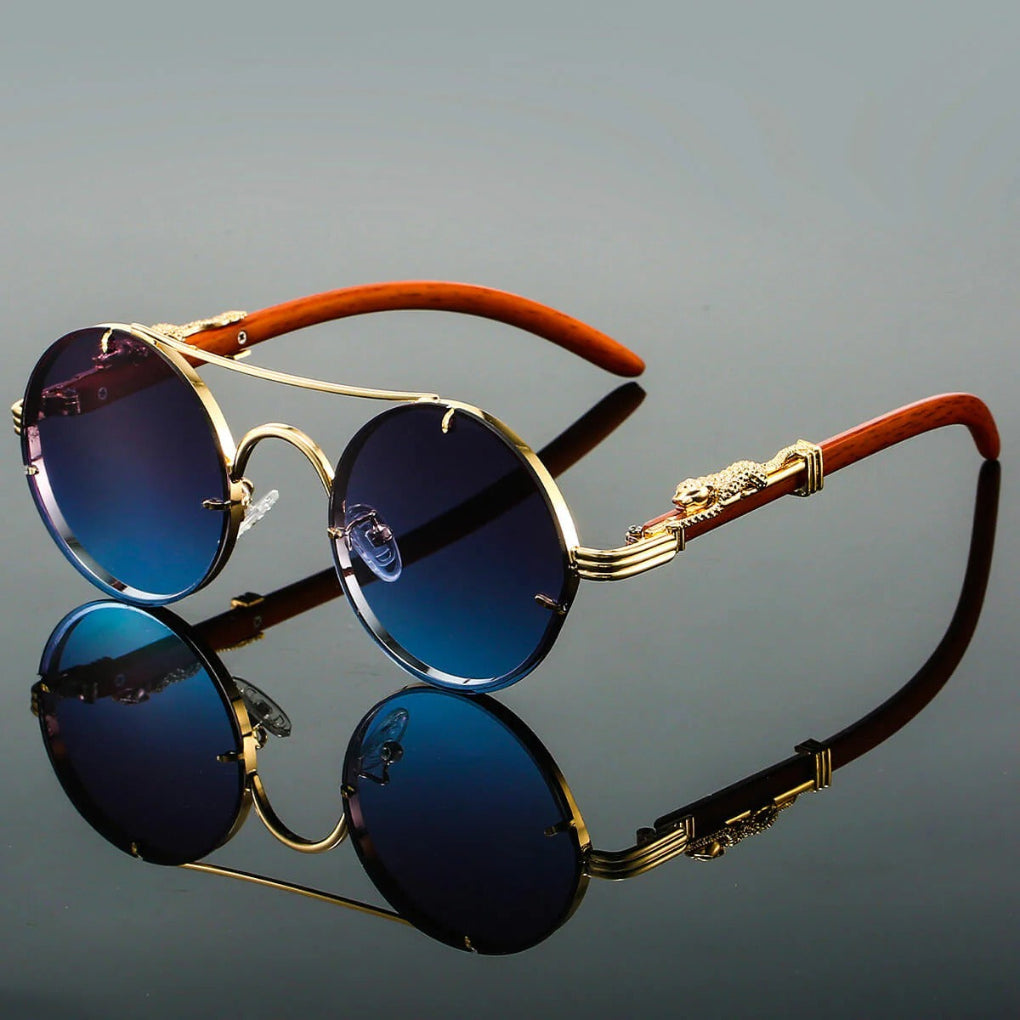 Occhiali da Sole Vintage a Doppio Ponte con Stile Retrò e Protezione Moderna