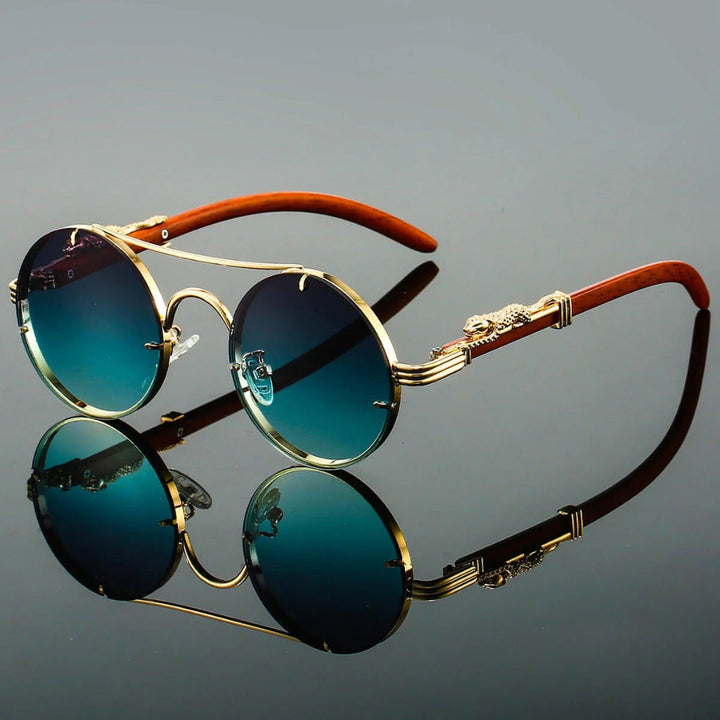 Occhiali da Sole Vintage a Doppio Ponte con Stile Retrò e Protezione Moderna