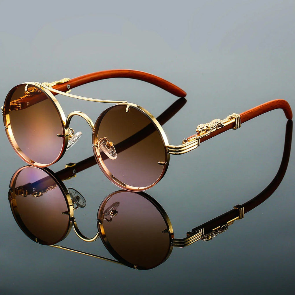 Occhiali da Sole Vintage a Doppio Ponte con Stile Retrò e Protezione Moderna