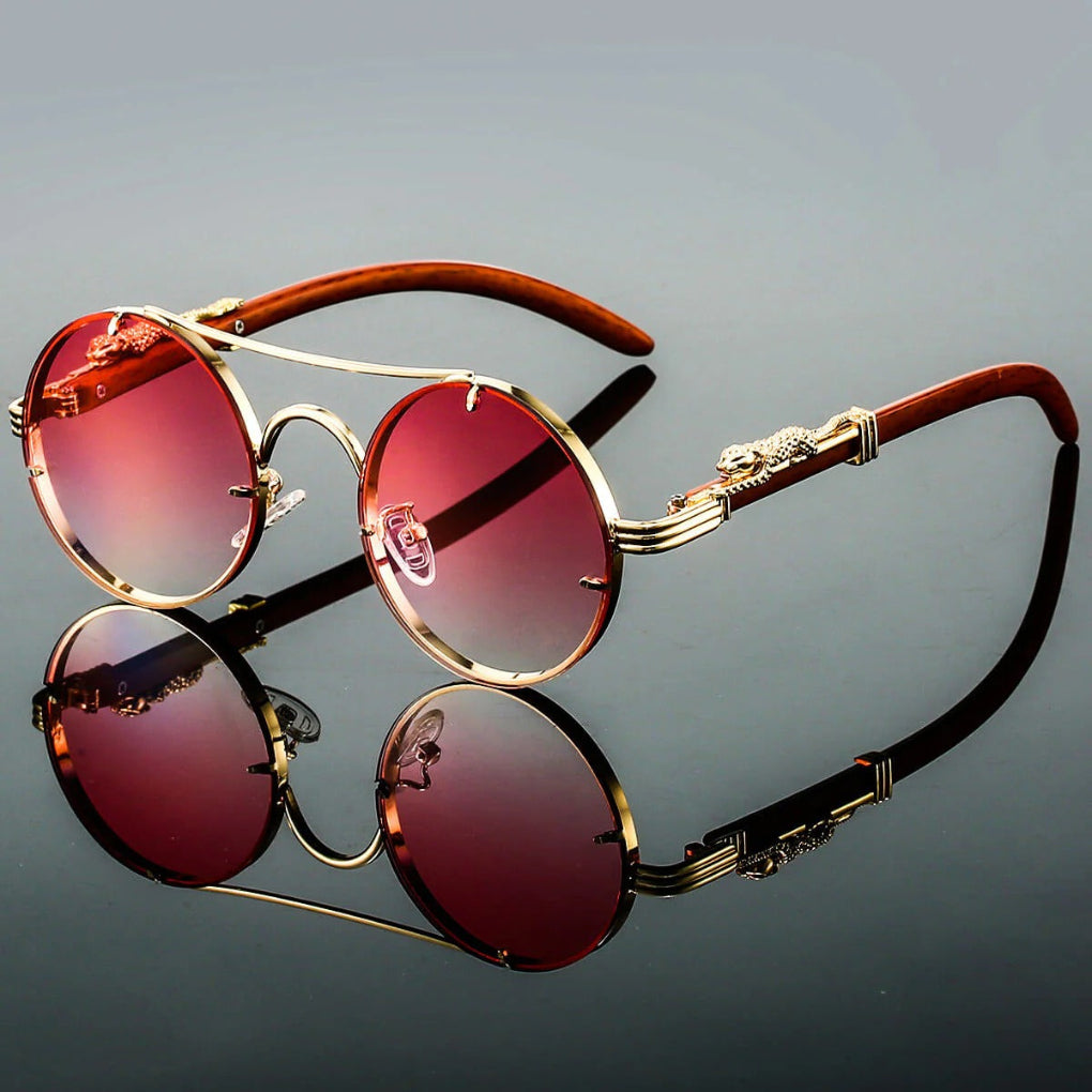 Occhiali da Sole Vintage a Doppio Ponte con Stile Retrò e Protezione Moderna
