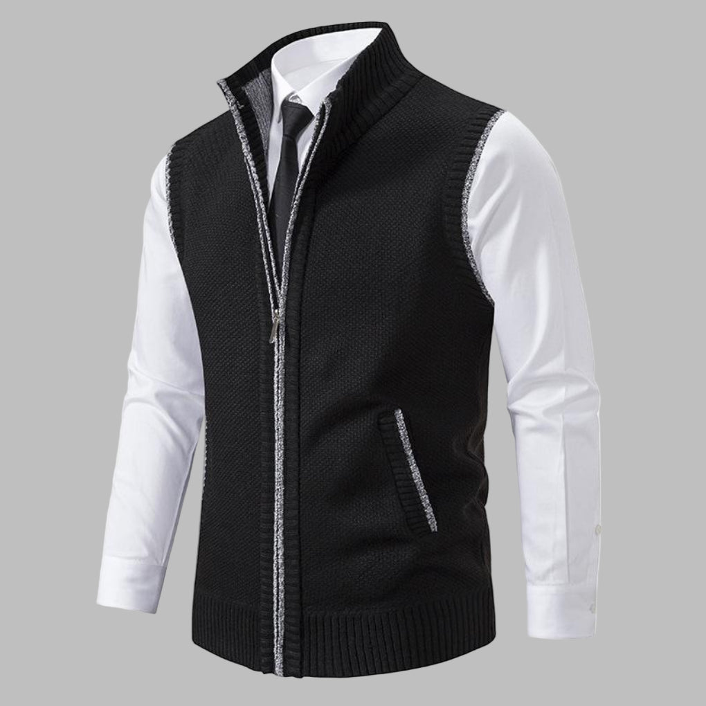 Gilet Zip Knitted Classico da Uomo