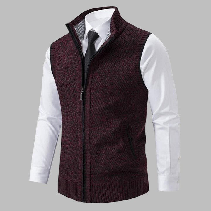 Gilet Zip Knitted Classico da Uomo