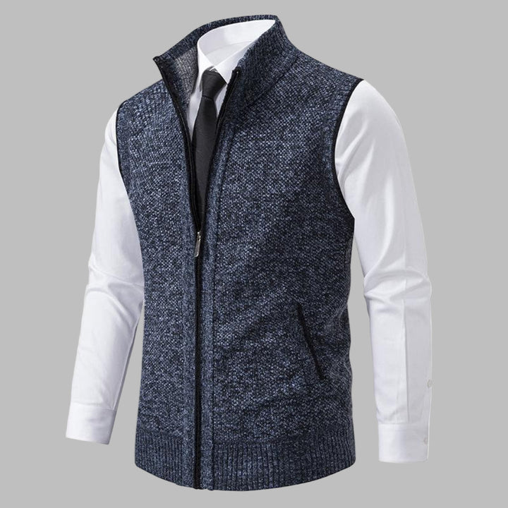 Gilet Zip Knitted Classico da Uomo