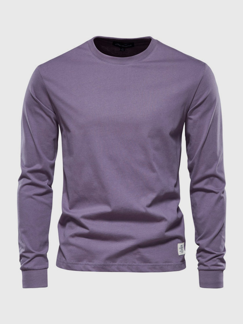 Camicia in Cotone a Maniche Lunghe per Uomo con Collo Rotondo