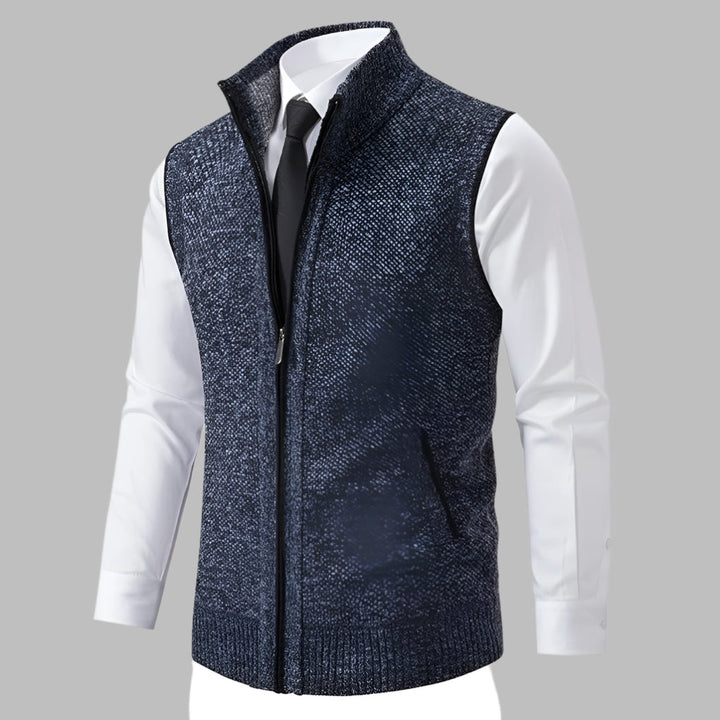 Gilet in Maglia a Zip Completa da Uomo