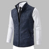 Gilet in Maglia con Zip Completo per Uomini