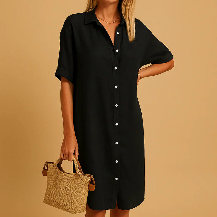 Abito Camicia Button-Down Fit Scollato per Donne
