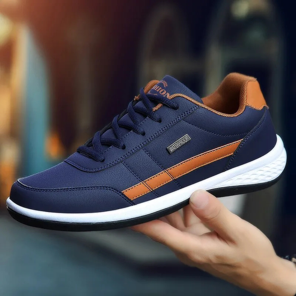 Sneakers ergonomiche in pelle da uomo