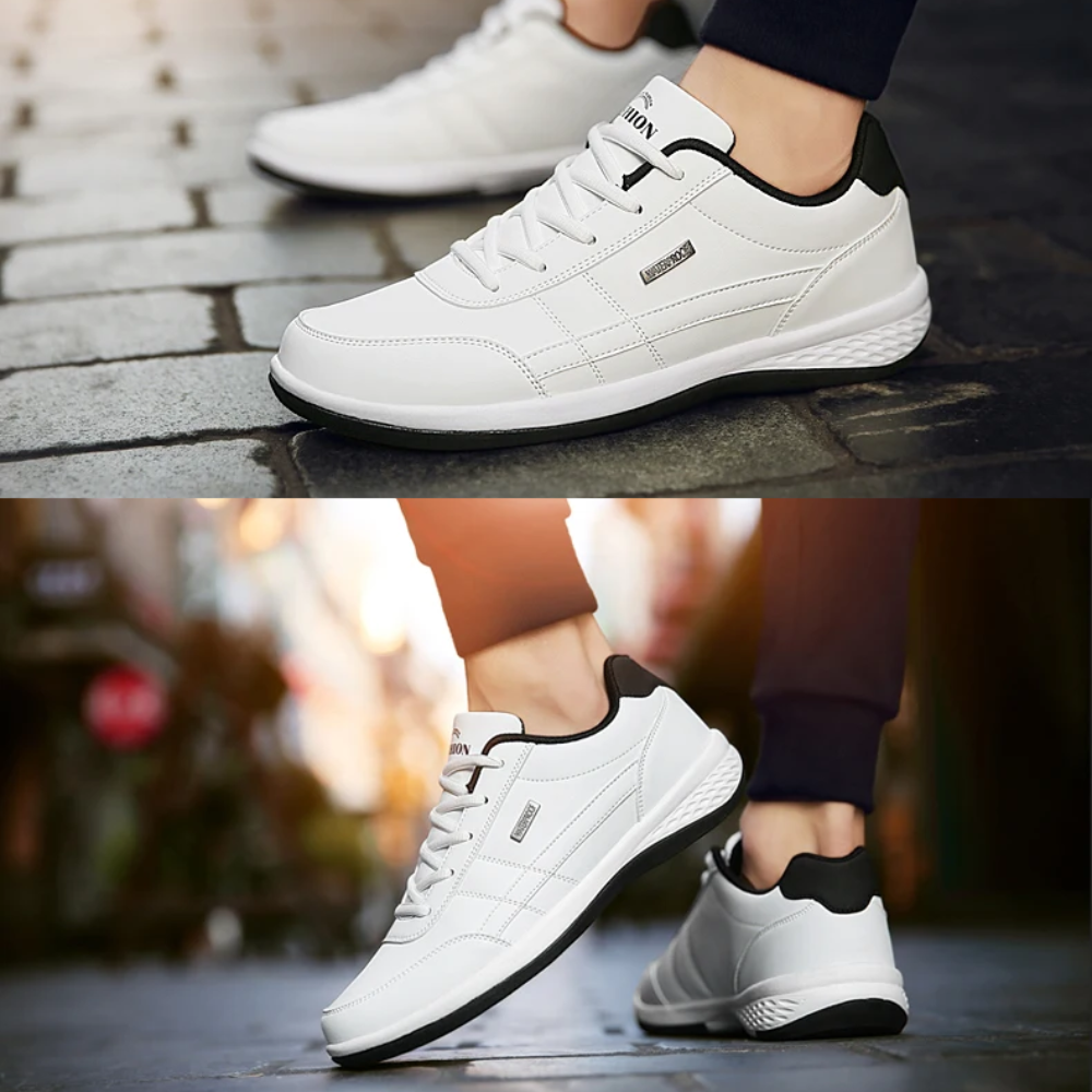 Sneakers ergonomiche in pelle da uomo