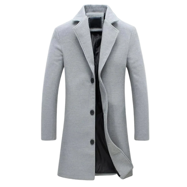 Cappotto Invernale Lungo da Uomo con Revers a Taglio