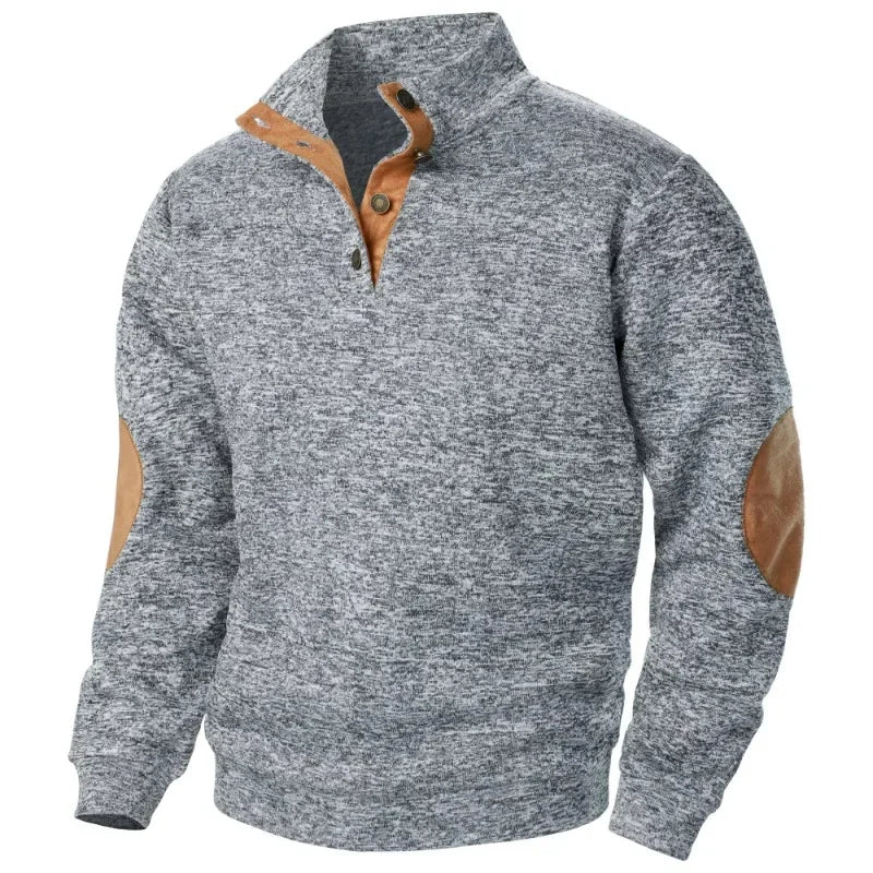 Felpa da uomo con scollo a V per lo stile outdoor e casual