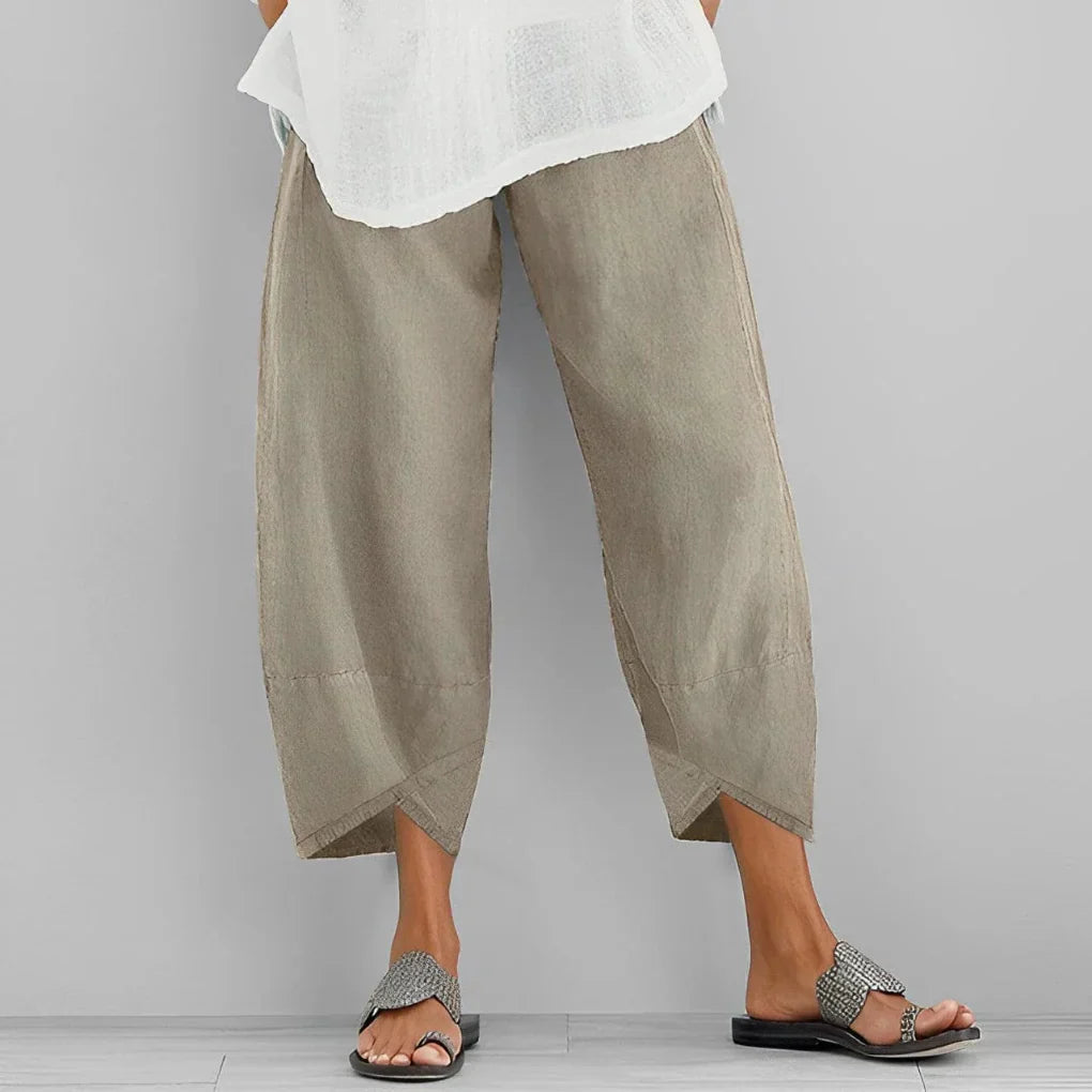 Pantaloni Satin Largo Eleganti