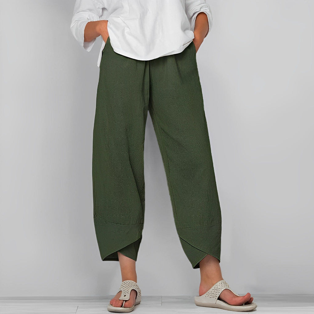 Pantaloni Satin Largo Eleganti