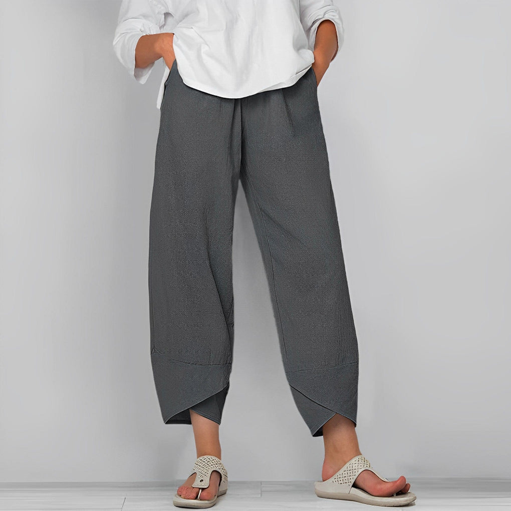 Pantaloni Satin Largo Eleganti