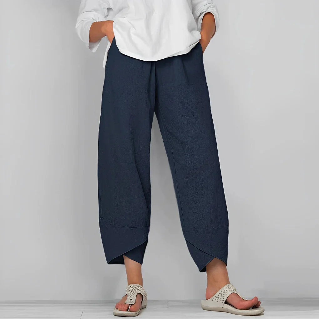 Pantaloni Satin Largo Eleganti