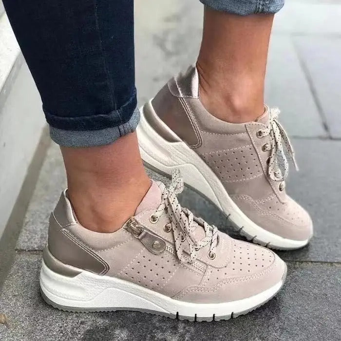 Sneakers ergonomiche con zip laterale da donna