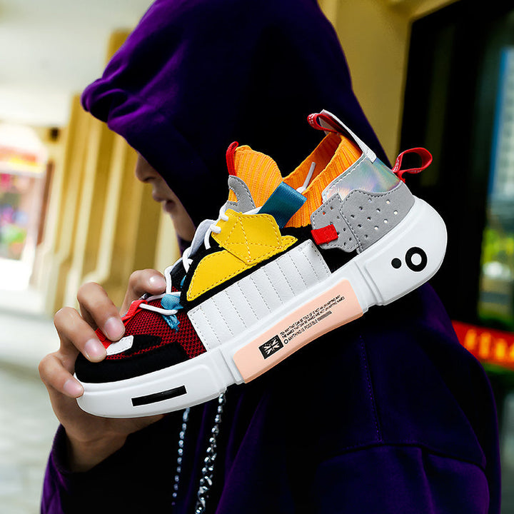 Sneakers streetwear con suola spessa