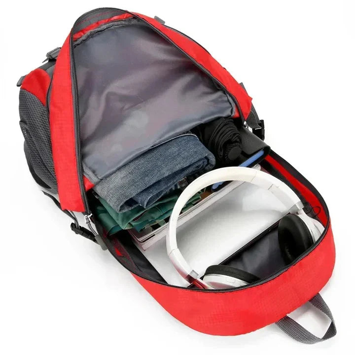 Zaino da viaggio impermeabile per attività all’aperto con scomparti multipli