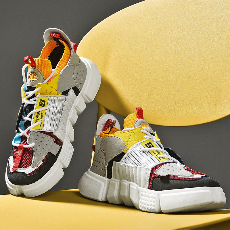 Sneakers streetwear con suola spessa
