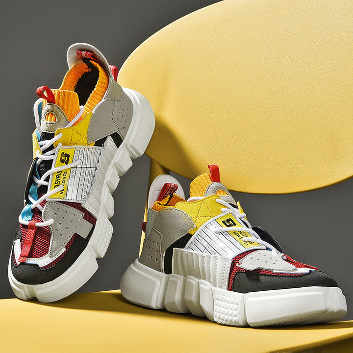 Sneakers streetwear con suola spessa