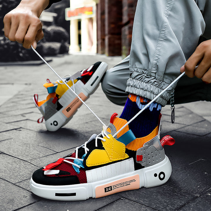Sneakers streetwear con suola spessa