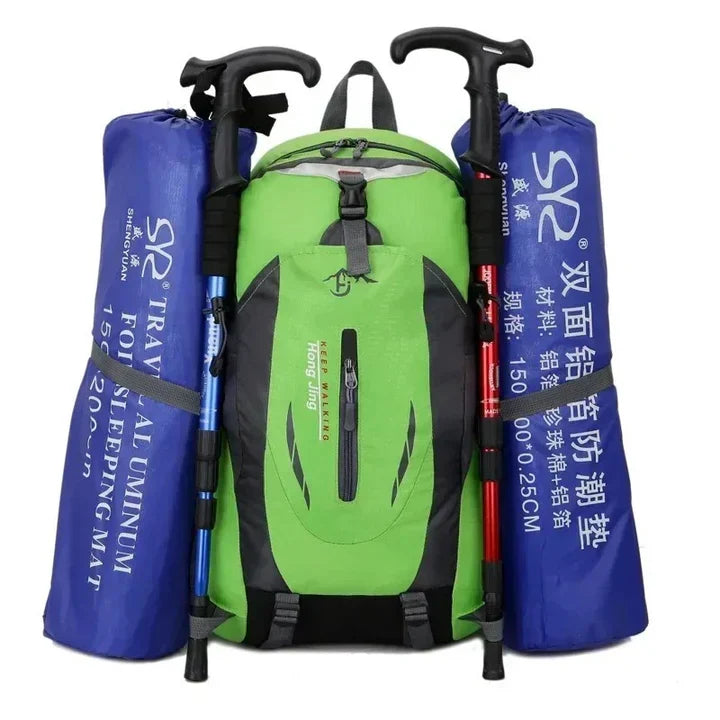 Zaino da viaggio impermeabile per attività all’aperto con scomparti multipli