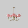 Lampadario Moderno Rosa e Oro Luce da Soffitto