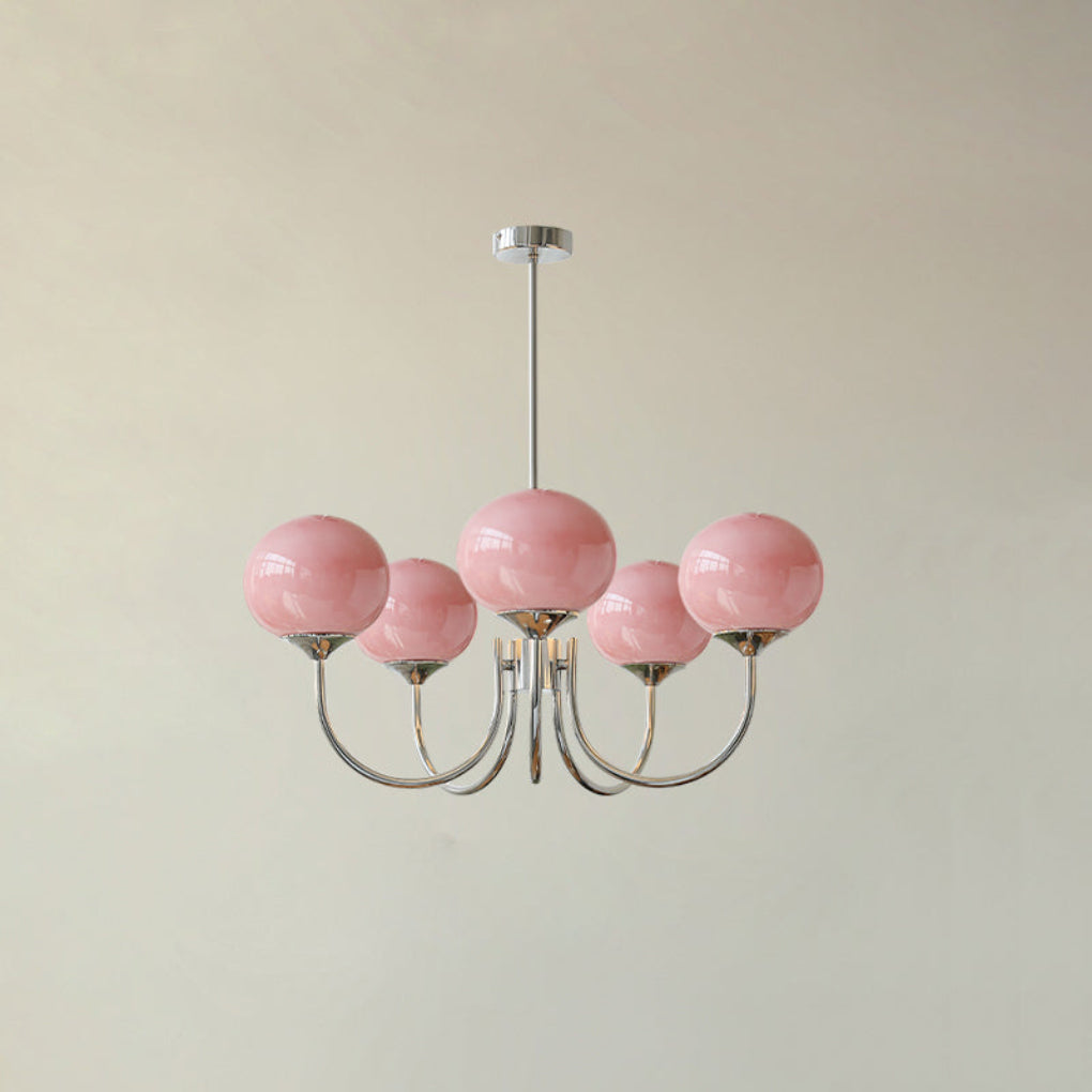 Lampadario Moderno Rosa e Oro Luce da Soffitto