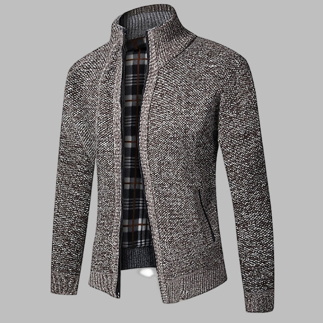 Maglione in Maglia con Zipper per Uomini