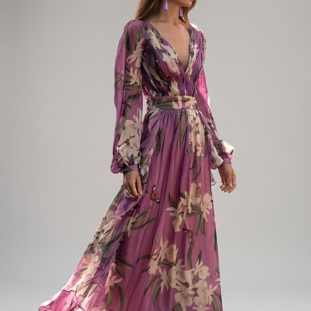 Abito dalla silhouette fluida ed elegante
