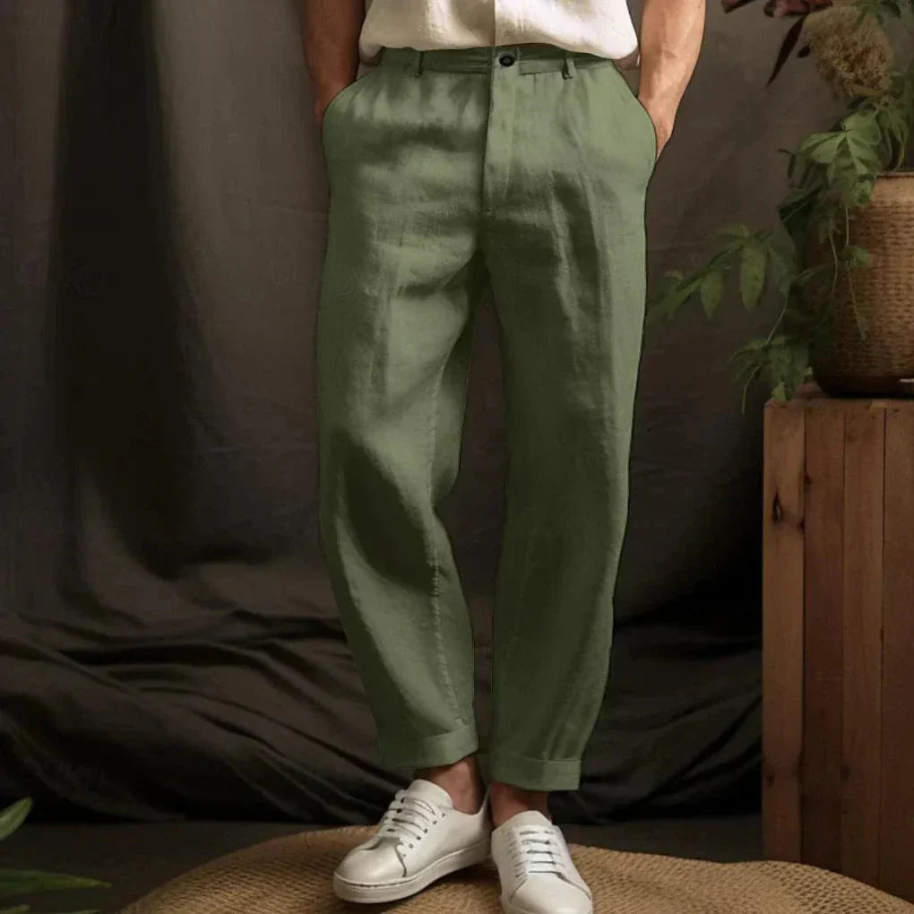 Pantaloni Casual in Lino da Uomo – Stile Leggero per Giorni Estivi