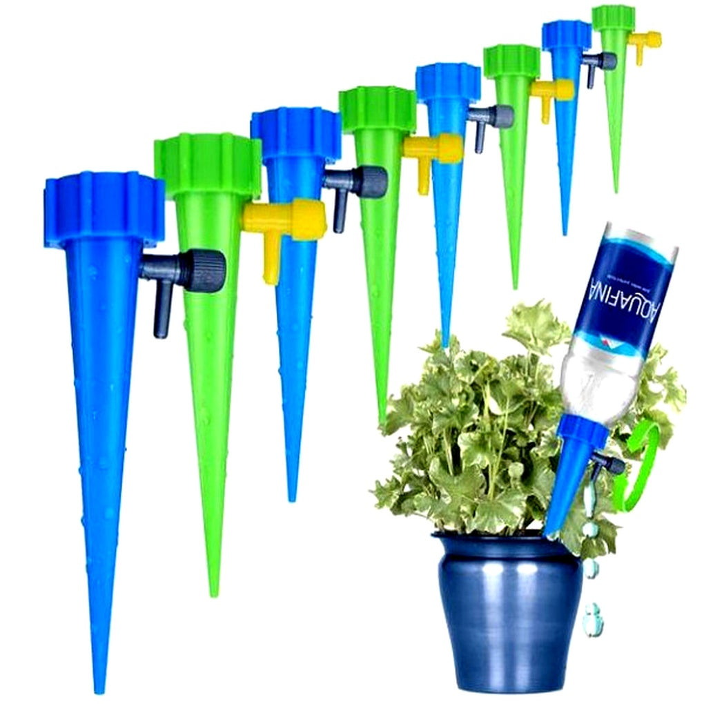 Punta di Innaffiatura Automatica per Piante (Pacco da 12) – Aiuto da Giardino con Flusso Regolabile