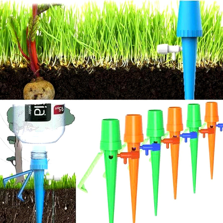 Punta di Innaffiatura Automatica per Piante (Pacco da 12) – Aiuto da Giardino con Flusso Regolabile
