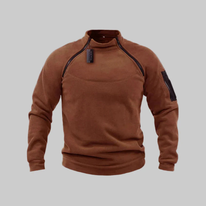Pullover in Fleece da Uomo – Strato Funzionale per Uso all'Aperto e in Campo