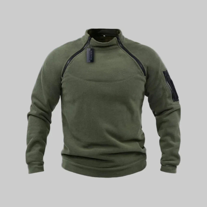 Pullover in Fleece da Uomo – Strato Funzionale per Uso all'Aperto e in Campo