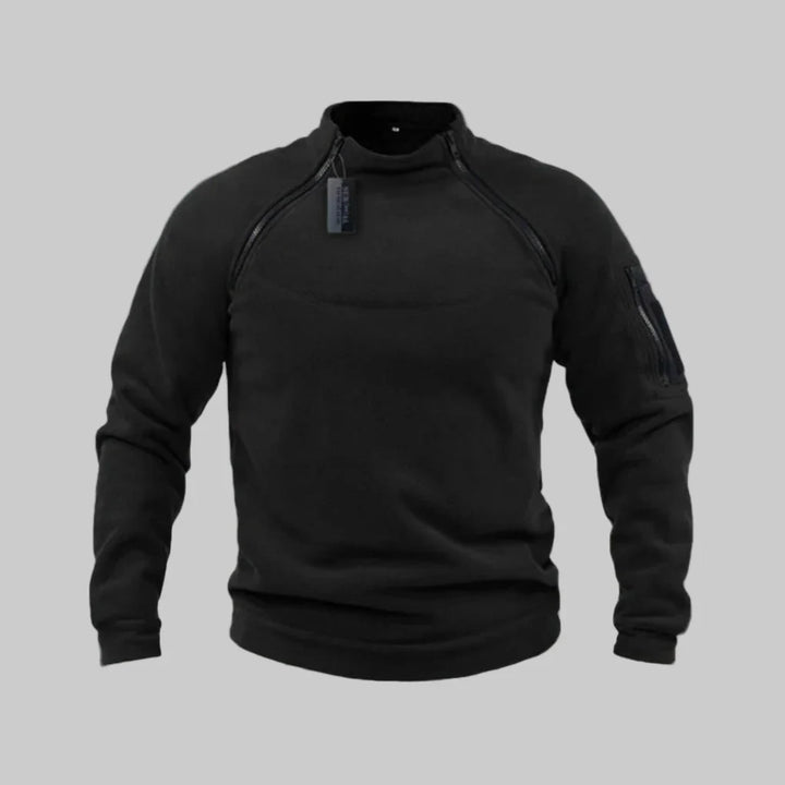 Pullover in Fleece da Uomo – Strato Funzionale per Uso all'Aperto e in Campo