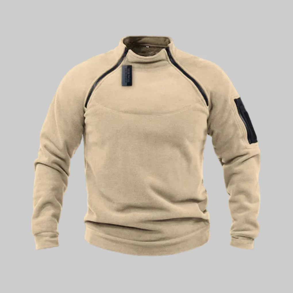 Pullover in Fleece da Uomo – Strato Funzionale per Uso all'Aperto e in Campo